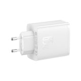Incarcator retea Baseus Cube Pro (P10152301213-00), Incarcare rapidar, 2x Type-C, USB, 65W, alb