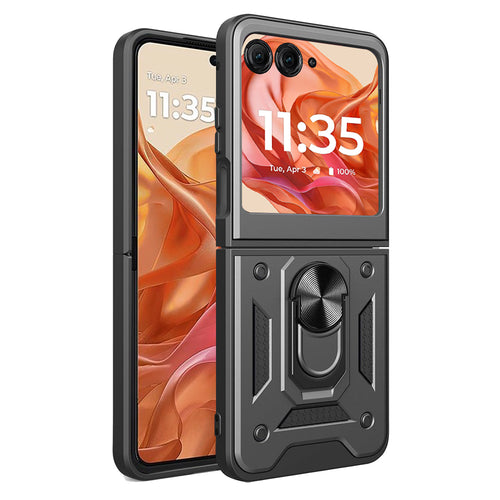 Husa pentru Motorola Razr 50, Techsuit CamShield Series, negru