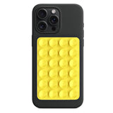 Suport de birou Techsuit Suport telefon (SY-PAD), Suction Pad pentru Selfies, Silicon, Adhesive Mount, Rectangular Shape, galben