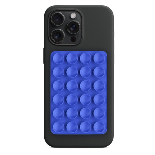 Suport de birou Techsuit Suport telefon (SD-PAD), Suction Pad pentru Selfies, Silicon, Adhesive Mount, Rectangular Shape, albastru inchis