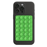 Suport de birou Techsuit Suport telefon (SG-PAD), Suction Pad pentru Selfies, Silicon, Adhesive Mount, Rectangular Shape, verde