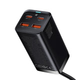Incarcator wireless Baseus GaN3 Pro Desktop (CCGP000101), 2xUSB-C, 2xUSB-A, 100W, cu Cable Type-C to Type-C, 1m, negru