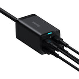 Incarcator wireless Baseus GaN3 Pro Desktop (CCGP000101), 2xUSB-C, 2xUSB-A, 100W, cu Cable Type-C to Type-C, 1m, negru