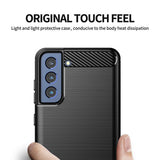 Husa pentru Samsung Galaxy S21 FE 5G, Techsuit Carbon Silicone, negru
