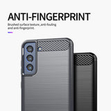 Husa pentru Samsung Galaxy S21 FE 5G, Techsuit Carbon Silicone, negru