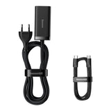 Incarcator wireless Baseus GaN3 Pro Desktop (CCGP000101), 2xUSB-C, 2xUSB-A, 100W, cu Cable Type-C to Type-C, 1m, negru