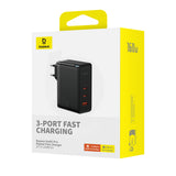 Incarcator retea Baseus GaN5 Pro Digital (P10110825113-00), Type-C Cable Included, Incarcare rapidar, 2xType-C, USB, 160W, 240W, negru