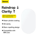 Baseus (2 pack) Rainproof Film Clearsight (C11853200201-00), pentru Car Rearview Mirror, Oval, Waterproof, 0.27mm