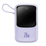 Baterie Externa Baseus Qpow Pro (PPQD030005), Lightning, Type-C, USB, 20000mAh, 20W, cu Cable USB-C, Lightning, 3A, Mov