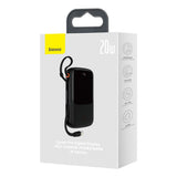 Baterie Externa Baseus Qpow Pro (PPQD030005), Lightning, Type-C, USB, 20000mAh, 20W, cu Cable USB-C, Lightning, 3A, Mov