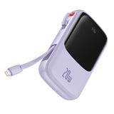 Baterie Externa Baseus Qpow Pro (PPQD030005), Lightning, Type-C, USB, 20000mAh, 20W, cu Cable USB-C, Lightning, 3A, Mov