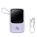 Baterie Externa Baseus Qpow Pro (PPQD030005), Lightning, Type-C, USB, 20000mAh, 20W, cu Cable USB-C, Lightning, 3A, Mov