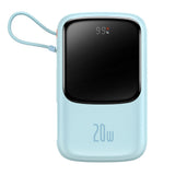 Baterie Externa Baseus Qpow Pro (PPQD030003), Lightning, Type-C, USB, 20000mAh, 20W, cu Cable USB-C, Lightning, 3A