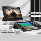 Husa tableta pentru iPad Pro 13 (2024), Techsuit Flex Trifold (cu Pencil Holder), gri