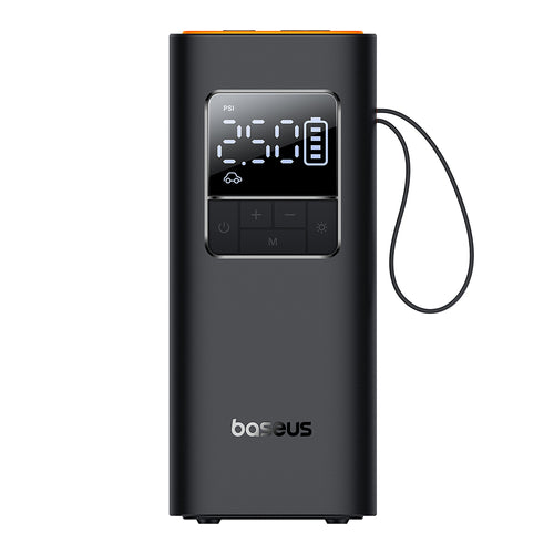 Baseus Car Compressor Super Mini Pro (C11159300111-00), cu Display, 4000mAh, 50W, Cable Type-C, Negru