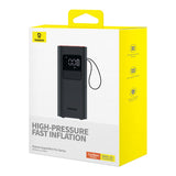 Baseus Car Compressor Super Mini Pro (C11159300111-00), cu Display, 4000mAh, 50W, Cable Type-C, Negru