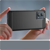 Husa pentru Motorola Moto G85, Techsuit Carbon Silicone, albastru