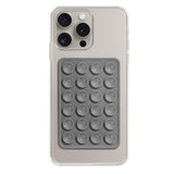 Suport de birou Techsuit Suport telefon (ST-PAD), Suction Pad pentru Selfies, Silicon, Adhesive Mount, Rectangular Shape, gri