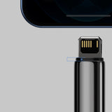 Cablu Baseus de date Tugsten Auriu (Calwj-01), USB to Lightning, 2.4A, 1m, negru