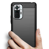 Husa pentru Xiaomi Redmi Note 10 Pro, Techsuit Carbon Silicone, albastru
