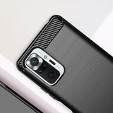 Husa pentru Xiaomi Redmi Note 10 Pro, Techsuit Carbon Silicone, albastru