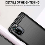 Husa pentru Xiaomi Redmi Note 10 4G, Techsuit Carbon Silicone, negru