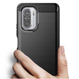 Husa pentru Xiaomi POCO F3, Techsuit Carbon Silicone, negru