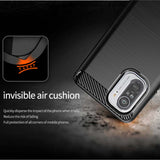Husa pentru Xiaomi POCO F3, Techsuit Carbon Silicone, negru