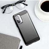 Husa pentru Xiaomi POCO F3, Techsuit Carbon Silicone, negru