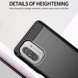 Husa pentru Xiaomi POCO F3, Techsuit Carbon Silicone, negru