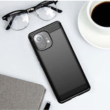 Husa pentru Xiaomi Mi 11 Lite, Techsuit Carbon Silicone, negru