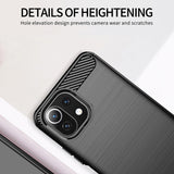 Husa pentru Xiaomi Mi 11 Lite, Techsuit Carbon Silicone, negru