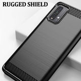 Husa pentru Xiaomi Redmi 9T, Techsuit Carbon Silicone, negru