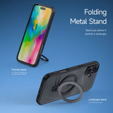 Husa pentru iPhone 16 Plus, Dux Ducis Aimo MagSafe Magnetic Stand, negru