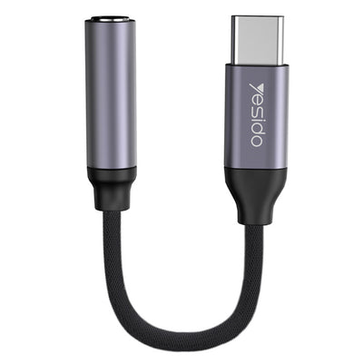 Adaptor Yesido, Audio Cable Yau19 Type-C to Jack 3 5mm Koff A3d2de, Negru