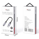 Adaptor Yesido, Audio Cable Yau19 Type-C to Jack 3 5mm Koff A3d2de, Negru