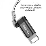 Adaptor Yesido OTG Adapter (GS05), Lightning to Micro-USB, Plug & Play, 480Mbps, Negru