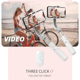 Selfie stick Techsuit Mini (L08Mini), Stable Gimbal/Tripod cu Removable Wireless Remote, 360 Rotation Head, 70cm, negru