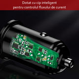 Incarcator auto Yesido Incarcator auto (Y38), USB, QC3.0, FCP, AFC, 18W, 3A, negru
