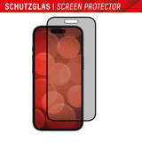 Folie de protectie pentru iPhone 16 Plus, Displex Premium Real Glass Privacy Full Cover