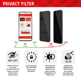 Folie de protectie pentru iPhone 16 Plus, Displex Premium Real Glass Privacy Full Cover