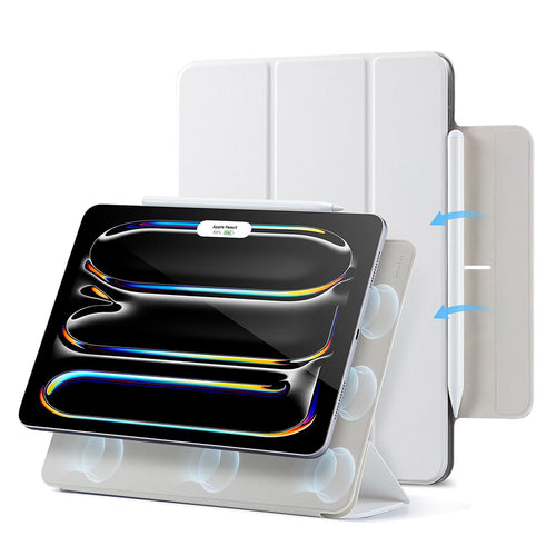 Husa tableta pentru iPad Pro 13 (2024), ESR Rebound Magnetic, alb