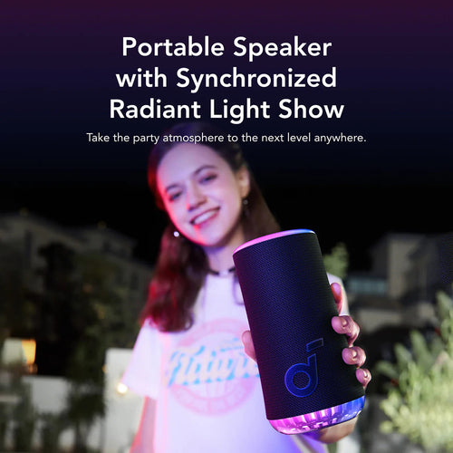 Boxa portabila Anker SoundCore Glow (A3166G31), 360° Sound, 30W, IP67, albastru