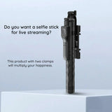 Selfie stick Techsuit (K28), Compact Tripod Mount cu Bluetooth Telecomanda, 360, Pliabil, 175cm, negru