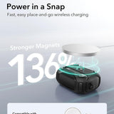 Husa casti pentru AirPods Pro 1/2, ESR, Cyber Magnetic Lock Case Halolock, alb