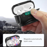 Husa casti pentru AirPods Pro 1/2, ESR, Cyber Magnetic Lock Case Halolock, alb