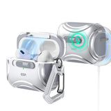 Husa casti pentru AirPods Pro 1/2, ESR, Cyber Magnetic Lock Case Halolock, alb