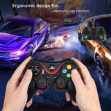 Gamepad Techsuit Wireless Controller (V8), Bluetooth V4.0, 2.4G, 400mAh, negru;albastru