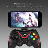 Gamepad Techsuit Wireless Controller (V8), Bluetooth V4.0, 2.4G, 400mAh, negru;albastru