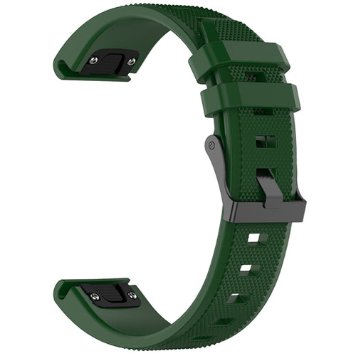 Curea pentru Garmin Fenix 5/6/6 Pro, Techsuit Watchband QuickFit 22mm (W058), verde inchis